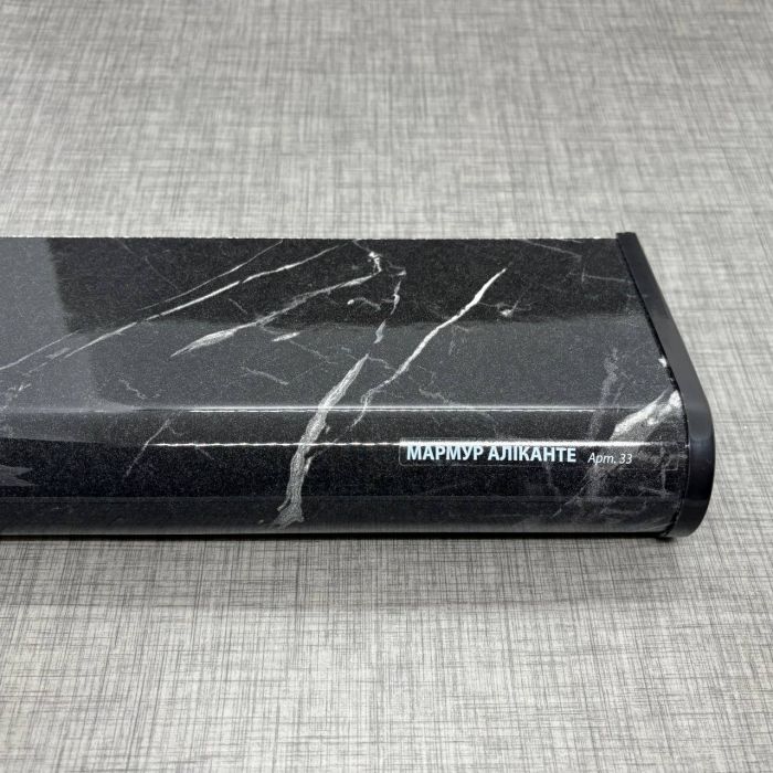 Подоконник ПВХ Plastolit мрамор аликанте круглый капинос