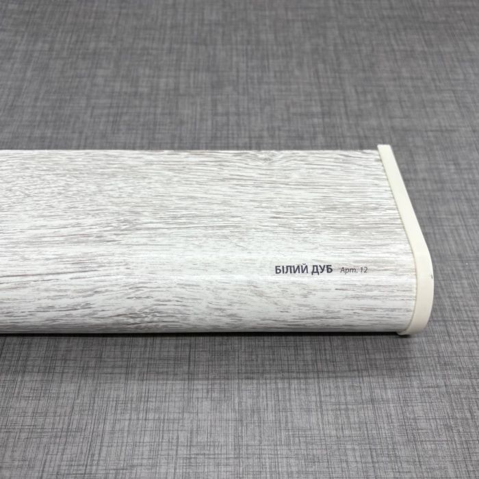 Подоконник ПВХ Plastolit белый дуб круглый капинос