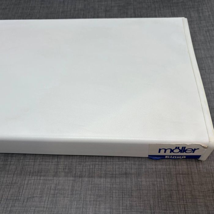 Подоконник ПВХ Moeller белый матовый квадратный капинос