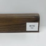 Плинтус Тис с кабель каналом 40 орех (ПВХ)