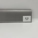 Плинтус Тис с кабель каналом 70 серебро (ПВХ)